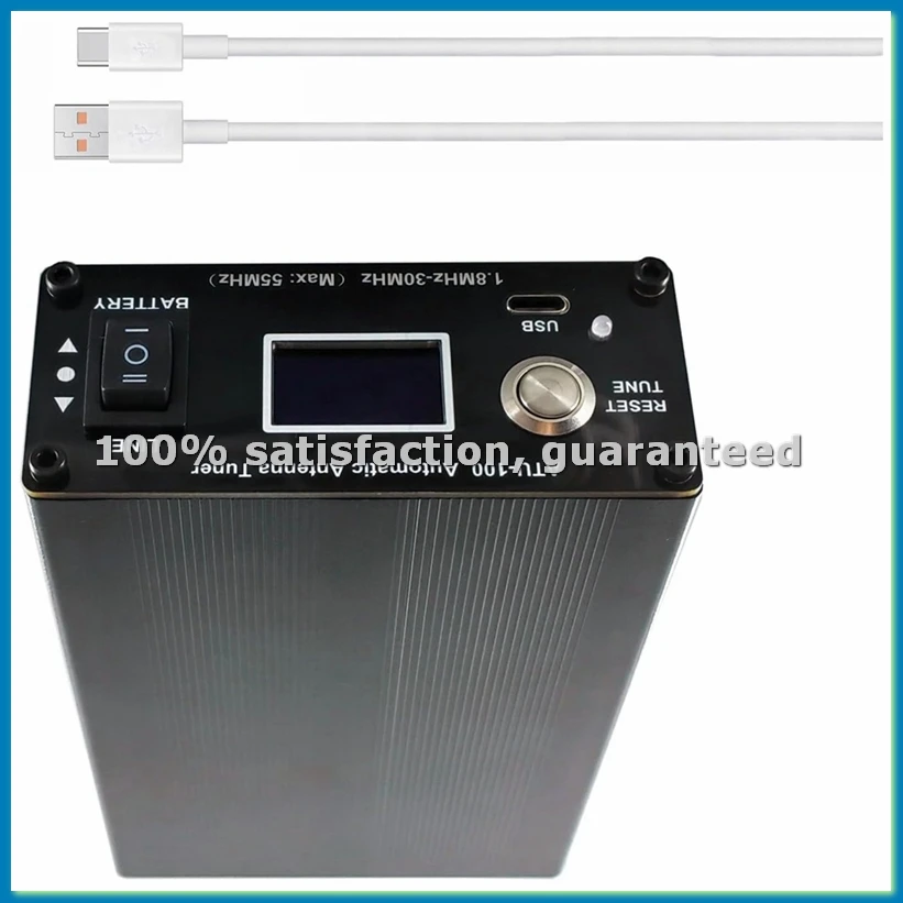 

ATU-100 Antenna Tuner for Ham Radio 1.8-55MHz Automatic Antenna Tuner By N7DDC 100W Open Source Shortwave with Battery-ABFT
