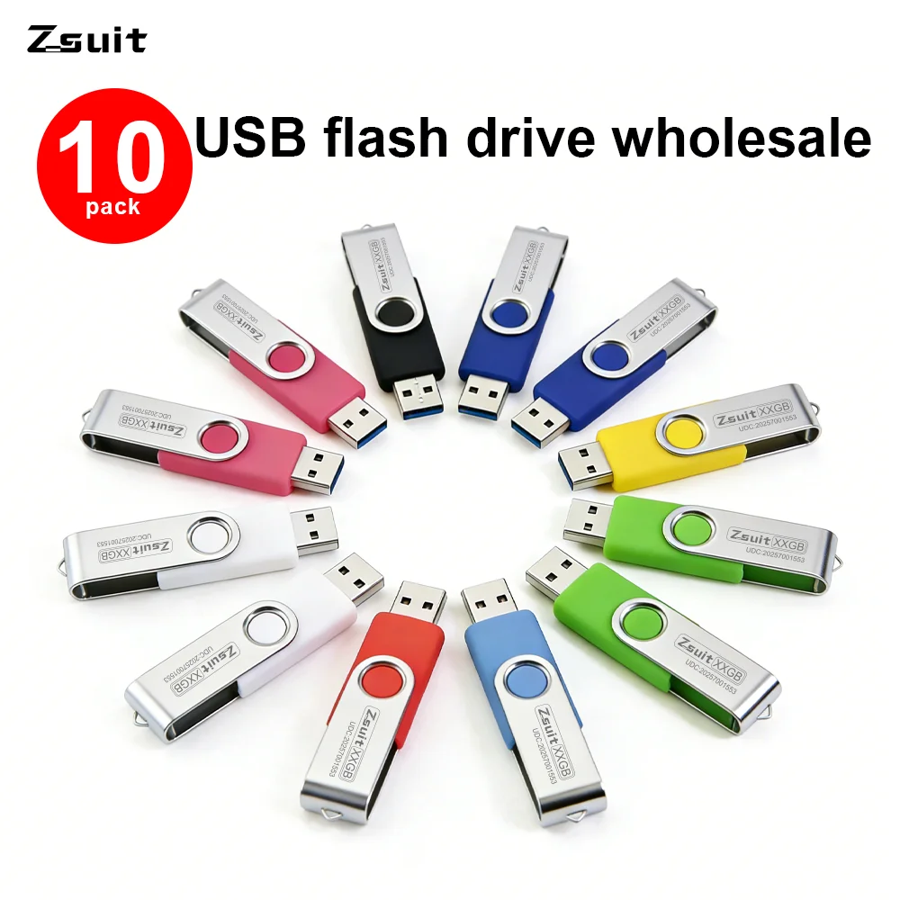 10pcs 2.0/3.0 Speed USB Flash Drives 4GB/8GB/16GB/32GB/64GB Storage Sticks Free Logo Car USB Drive Included Free Shipping