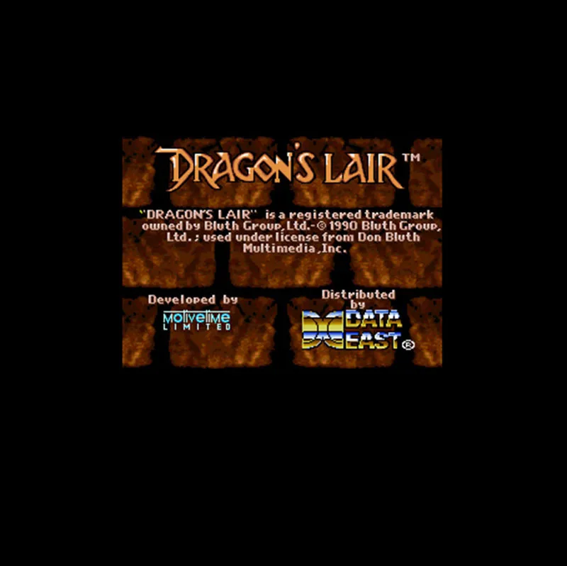 

16-битная большая серая игровая карта Dragon's Lair NTSC для игроков в США 46Pin