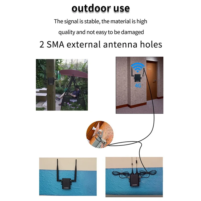 RISE H927 4G Промышленный беспроводной маршрутизатор 4G LTE CAT4 150 Мбит/с SIM-слот Wi-Fi-маршрутизатор для 16 пользователей с 2 антеннами SMA-EU