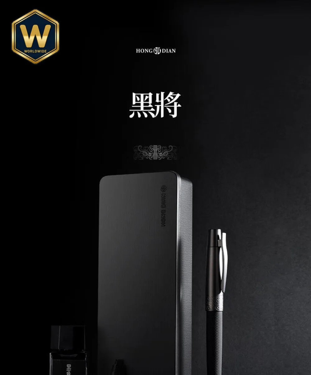 For Men Women Vintage High-grade Art Pen Bent Nib Calligraphy Pen 6013 Black General Gift Set Ink Sac Iridium Pen