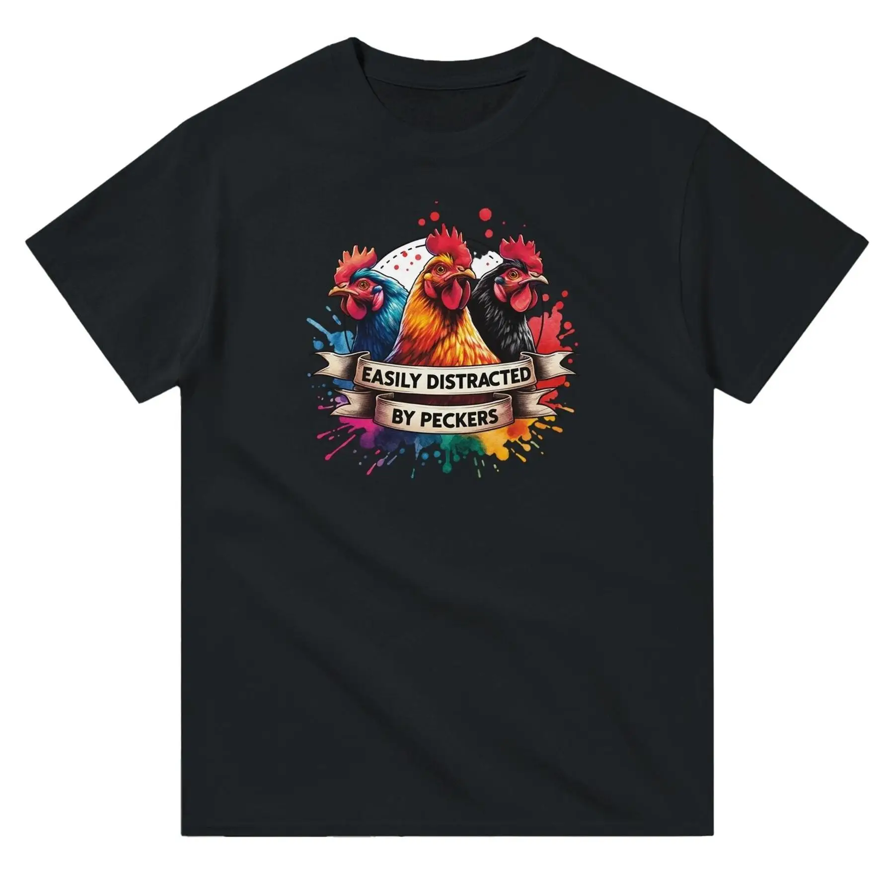 

Easily Distracted By Peckers Heavyweight Cotton T Shirt Classic Fit Durable