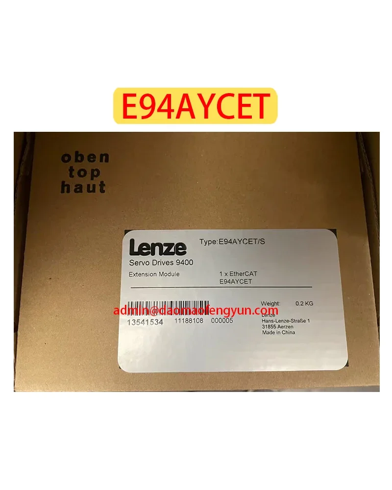 

Servo Drives 9400 E94AYCET Brand new Converter，Fast shipping，In Stock