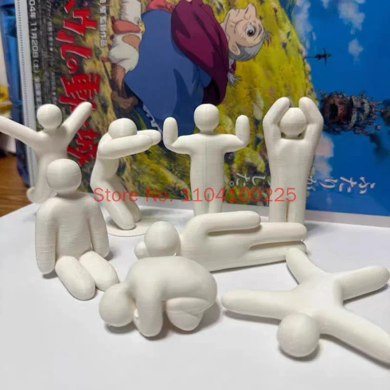 8pcs Meccha Chameleon Figure 4-8cm Diy Colorable 3d Printing Meccha Chameleon Party Game Figures Funny Poses Model Toys Gifts