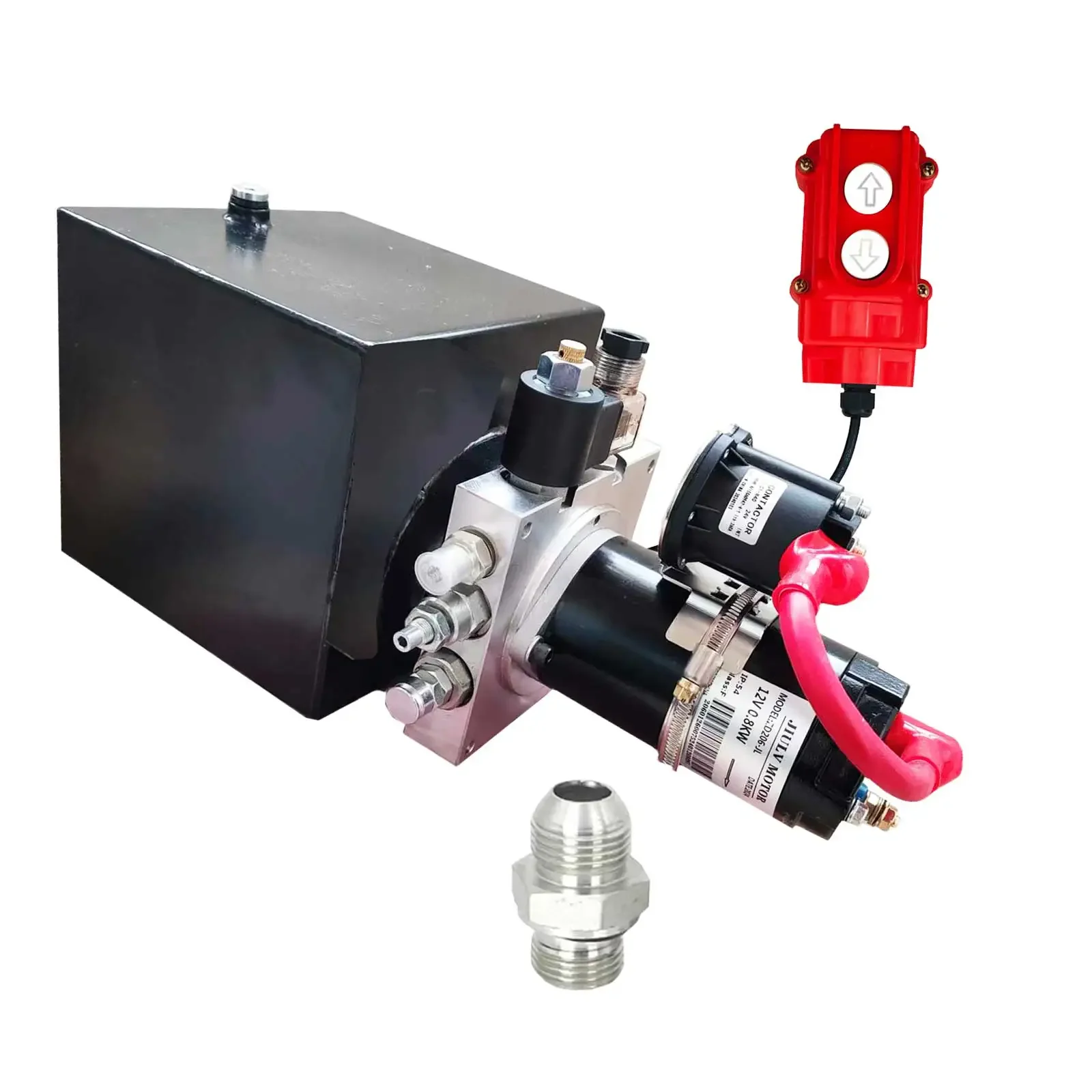 DC hydraulic power unit, 0.8KW two-way/one-way remote control operation equipment, small oil cylinder lifting platform,
