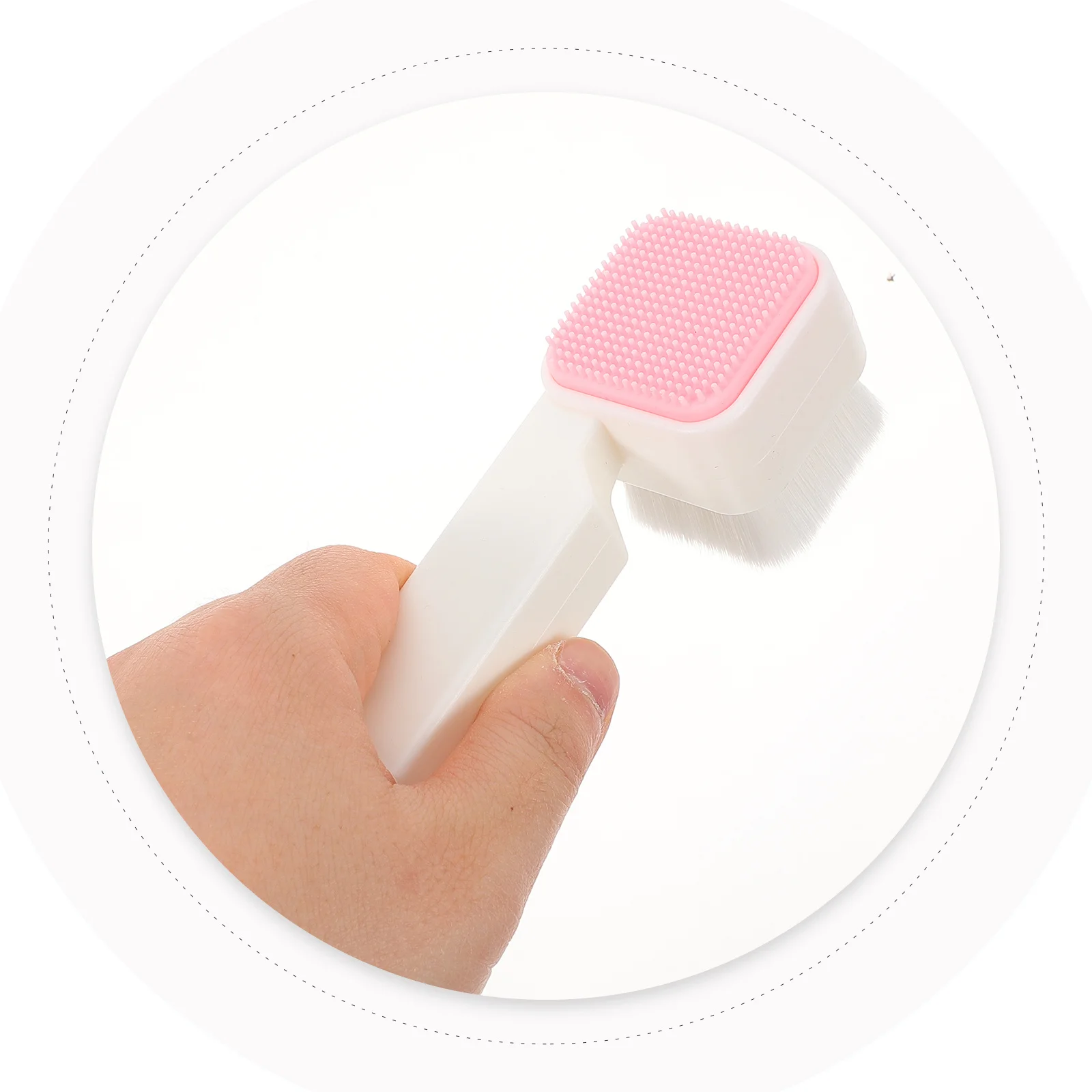 منظف الوجه المدمج من السيليكون للتقشير اللطيف والتنظيف، فرشاة تنظيف الوجه الصديقة للسفر لجميع أنواع البشرة