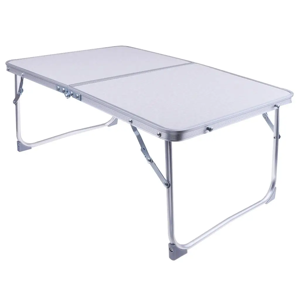 Aluminum Camping Folding Table Breakfast Serving Bed Tray Portable Picnic Table for Camping Hiking Outdoor Tools