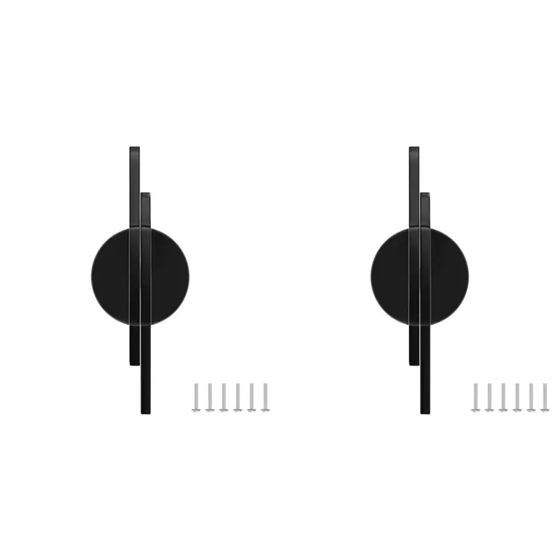 

Ручки для шкафов ABRU-4, полукруглые черные ручки для шкафов, матовые черные ручки для шкафов и тумб, 2-1/2 дюйма (64 мм)