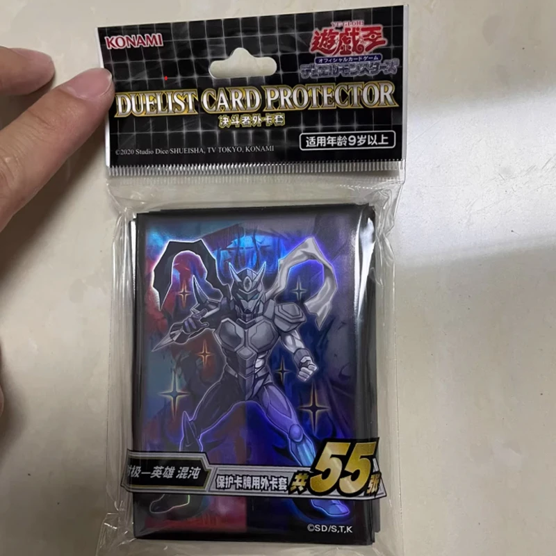 حار 55 قطعة YuGiOh الرسمية مبسطة الصينية بطل الفوضى حافظة بطاقات 63x90 مللي متر TCG لعبة حامي للأطفال أنيمي جمع هدية