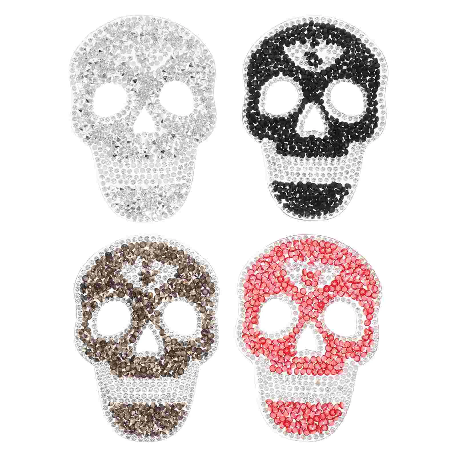  4 Pcs Skull Clothes Jacket Patch Backpack Clothing Repair for Jeans Accessories