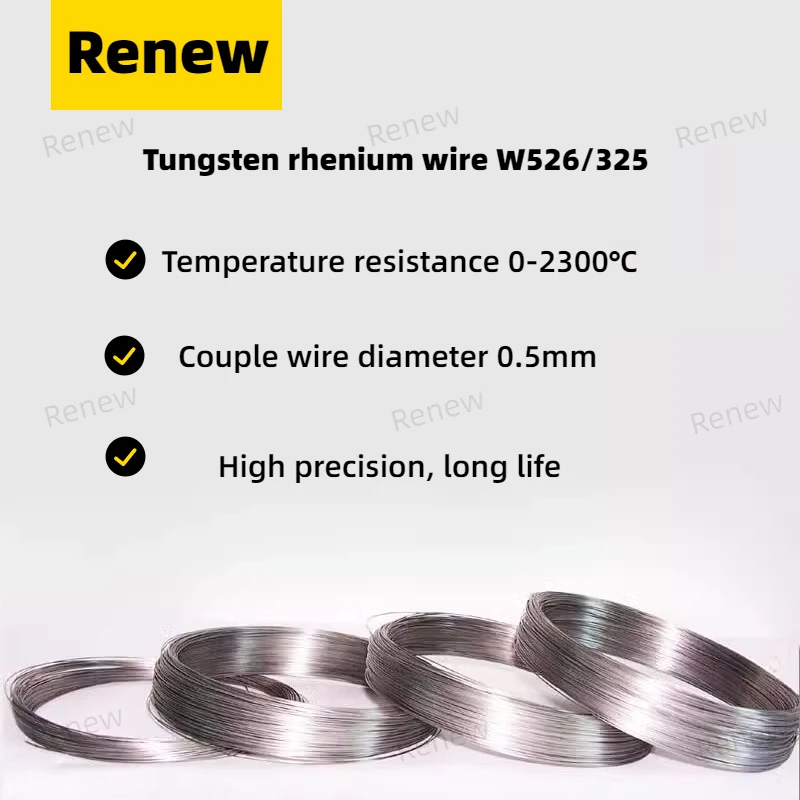 

High Temperature Tungsten-rhenium Thermocouple Wire W526 W3/25 Thermometer 0-2800 °