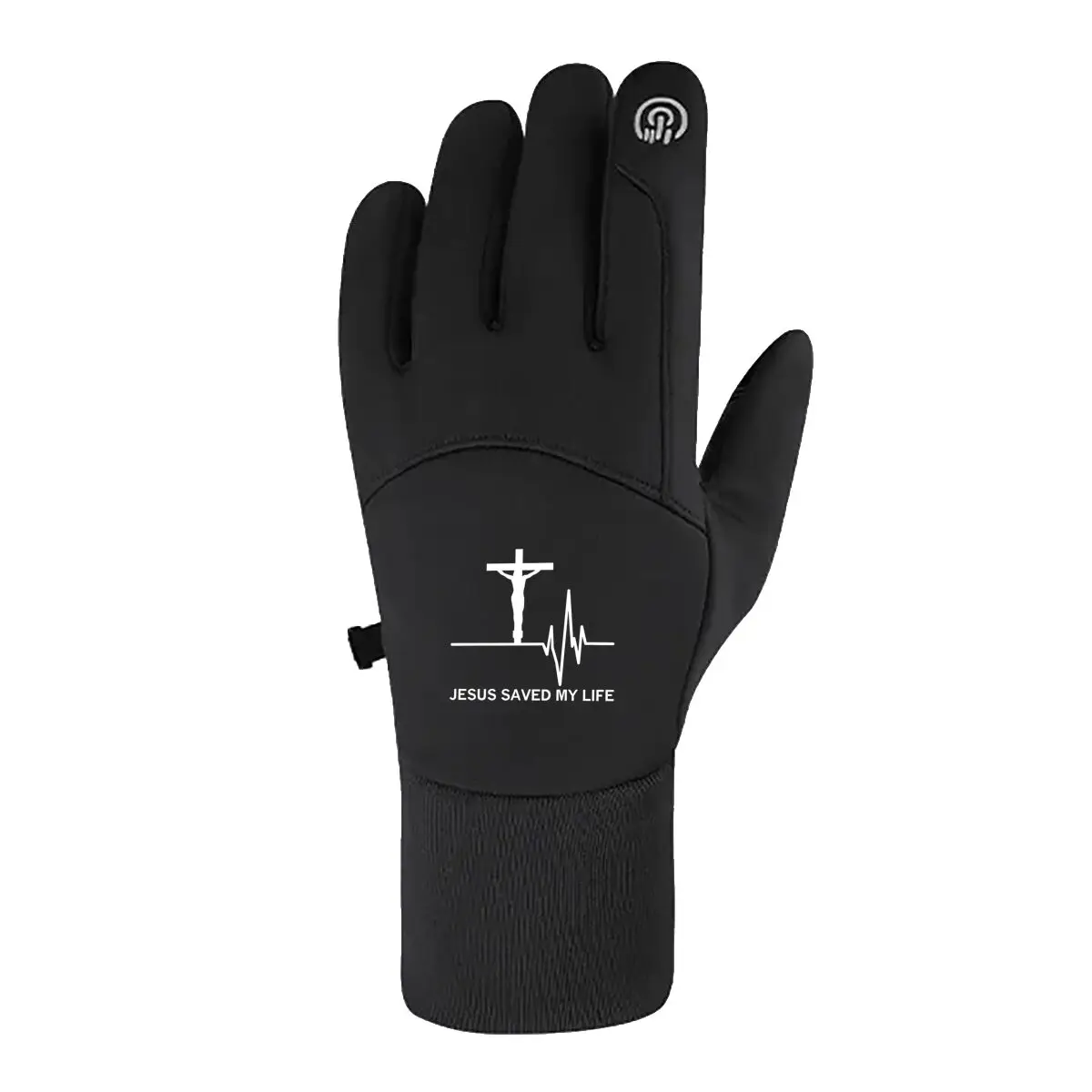 

Классические флисовые перчатки Jesus Saved My Life Text Art для велоспорта и пеших прогулок