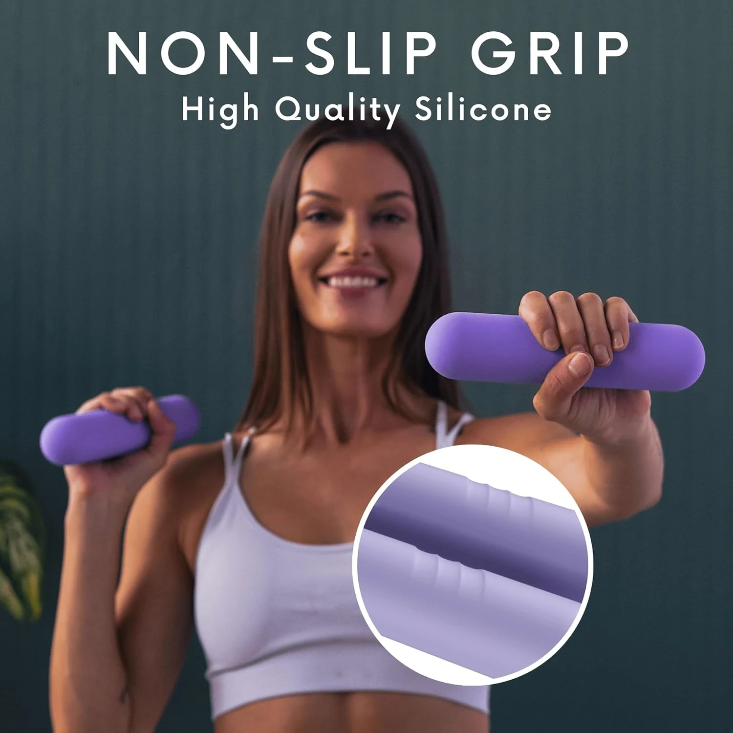 

Hand Weight Bars for Women & Men | Pilates, Yoga, Dance, Aerobics, Running, Cardio, Gym, Strength Training | Non-Slip