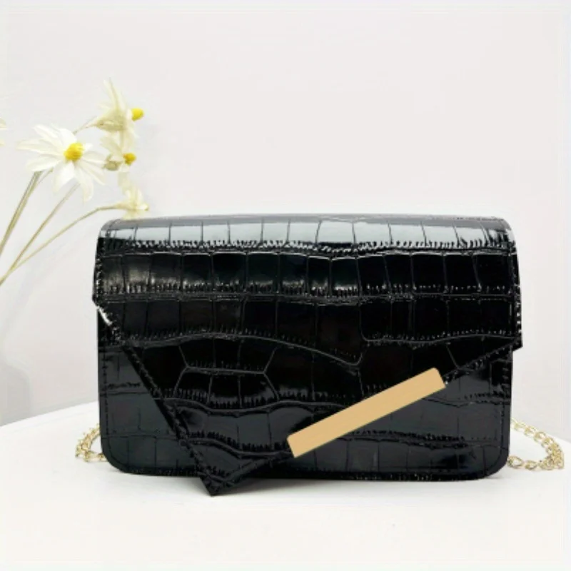 

Fresh and simple travel messenger bag fashionable shopping shoulder women's bag solid color stone pattern small square bag