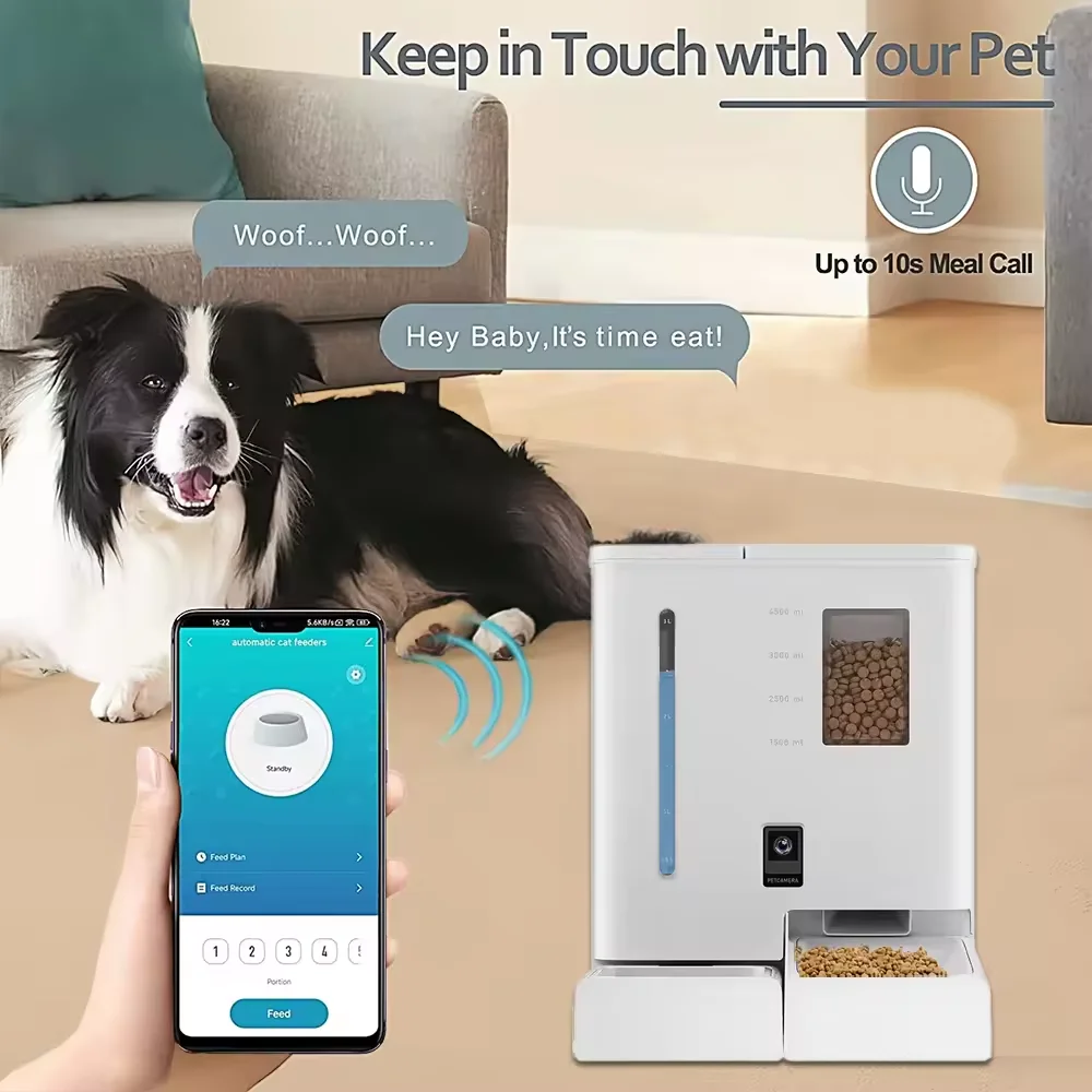 New APP Control Smart Pet Food Feeder& Water Fountain 2 in 1 With Camera For Cat  Automatic Cat Food water fountain pet products