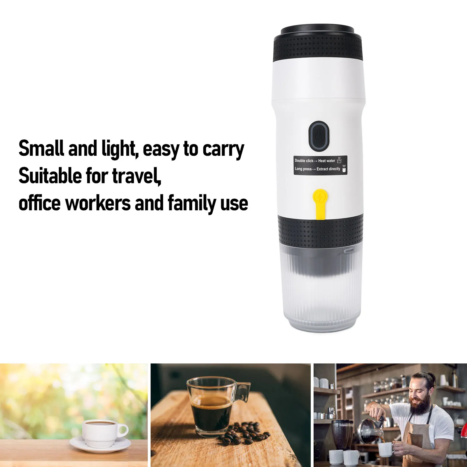 ماكينة صنع القهوة المحمولة 304 من الفولاذ المقاوم للصدأ ماكينة صنع القهوة الصغيرة الأوتوماتيكية للتخييم والسفر في السيارة في الهواء الطلق
