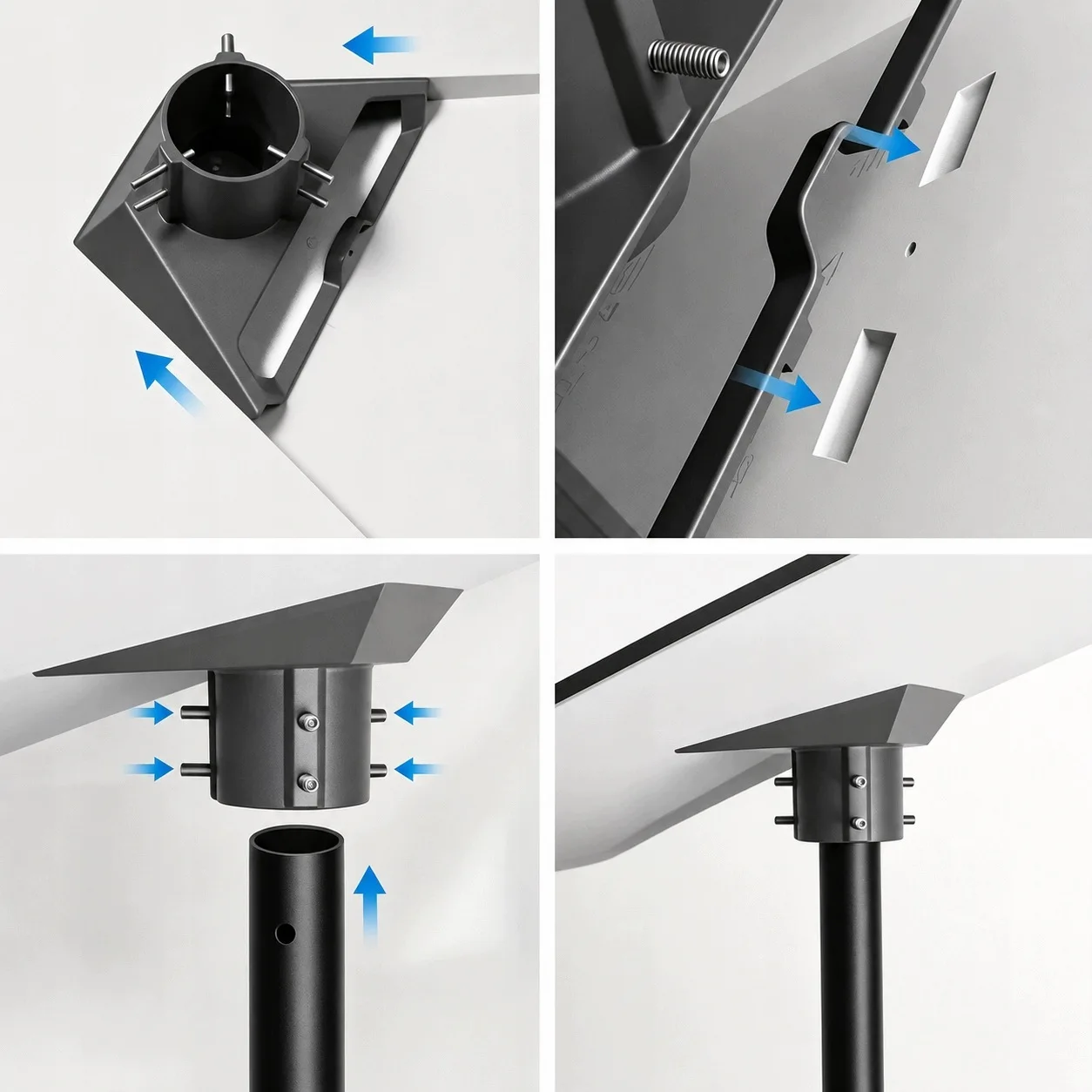 Adaptateur de montage en alliage d'aluminium pour Starlink Gen 3, pour plaque de montage Starlink Gen3/V3, pour kit de montage Starlink Gen3 sur toit.