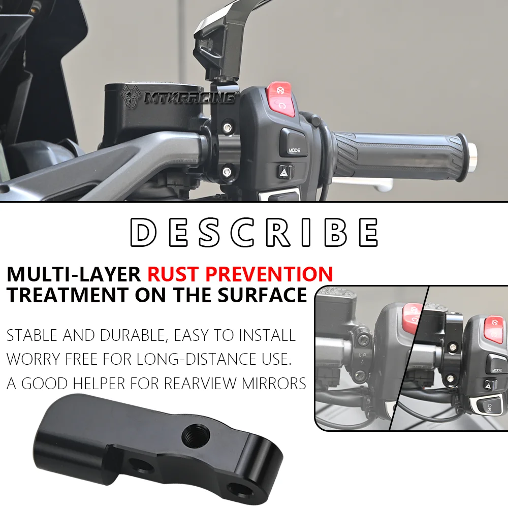 Adaptadores elevadores de extensión de espejos para motocicleta YAMAHA TMAX 560 2022-2025, Base de visión trasera, empuñaduras Protaper, empuñadura cónica profesional