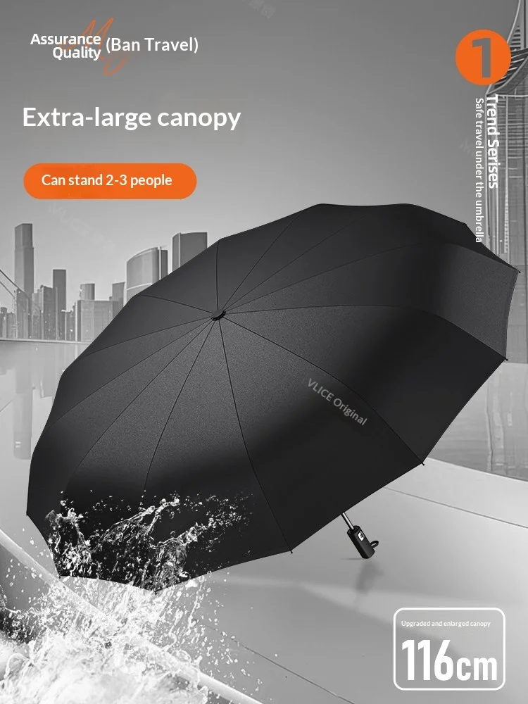 

Extra Large Thickened Windproof Automatic Folding Umbrella Sun Rain Dual Use for Men Women Students School