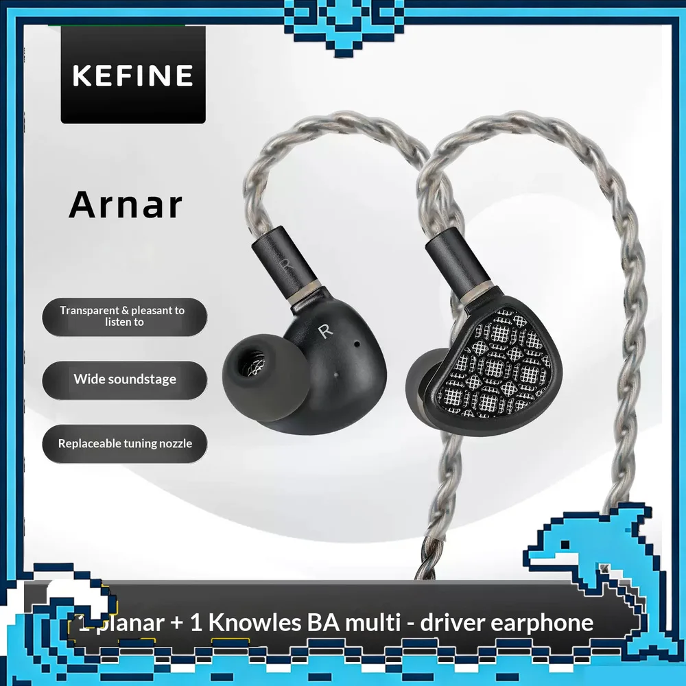 KEFINE Arnar 14.5mm Planar Knowles BA Hybrid In-Ear Earphones Detachable Cable HiFi IEM For Gifts