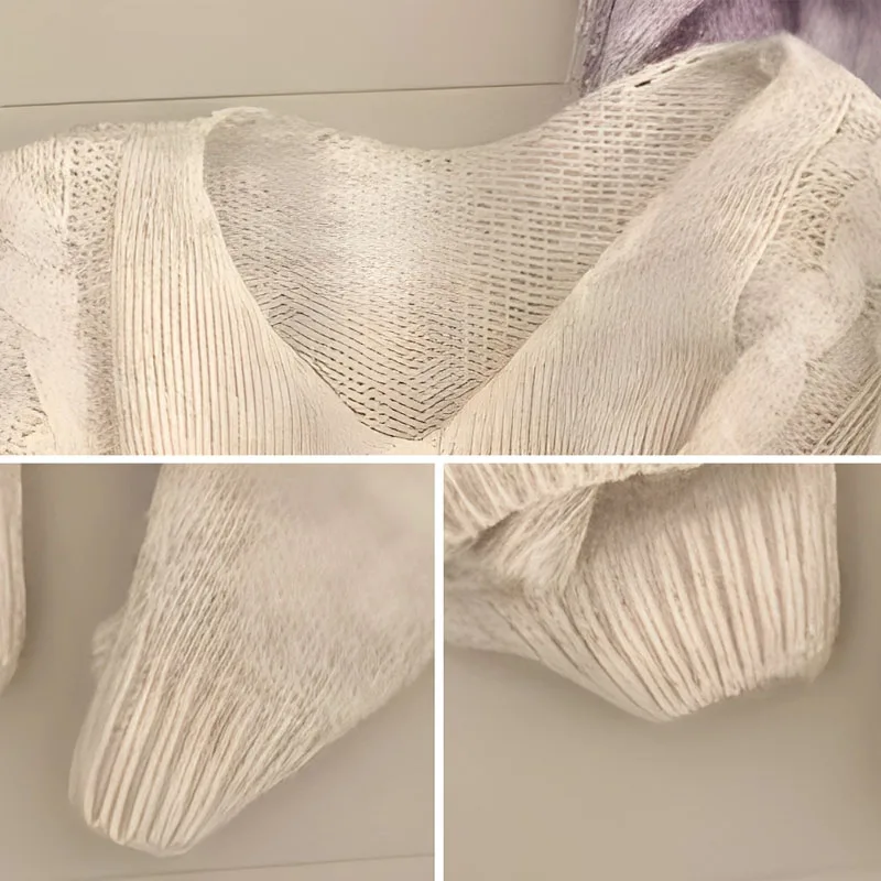 Suéter De punto para Mujer, jerséis nuevos De manga larga con cuello en V, suéter De punto informal, Jersey, Tops para Mujer, prendas De punto, suéteres De Mujer Q951