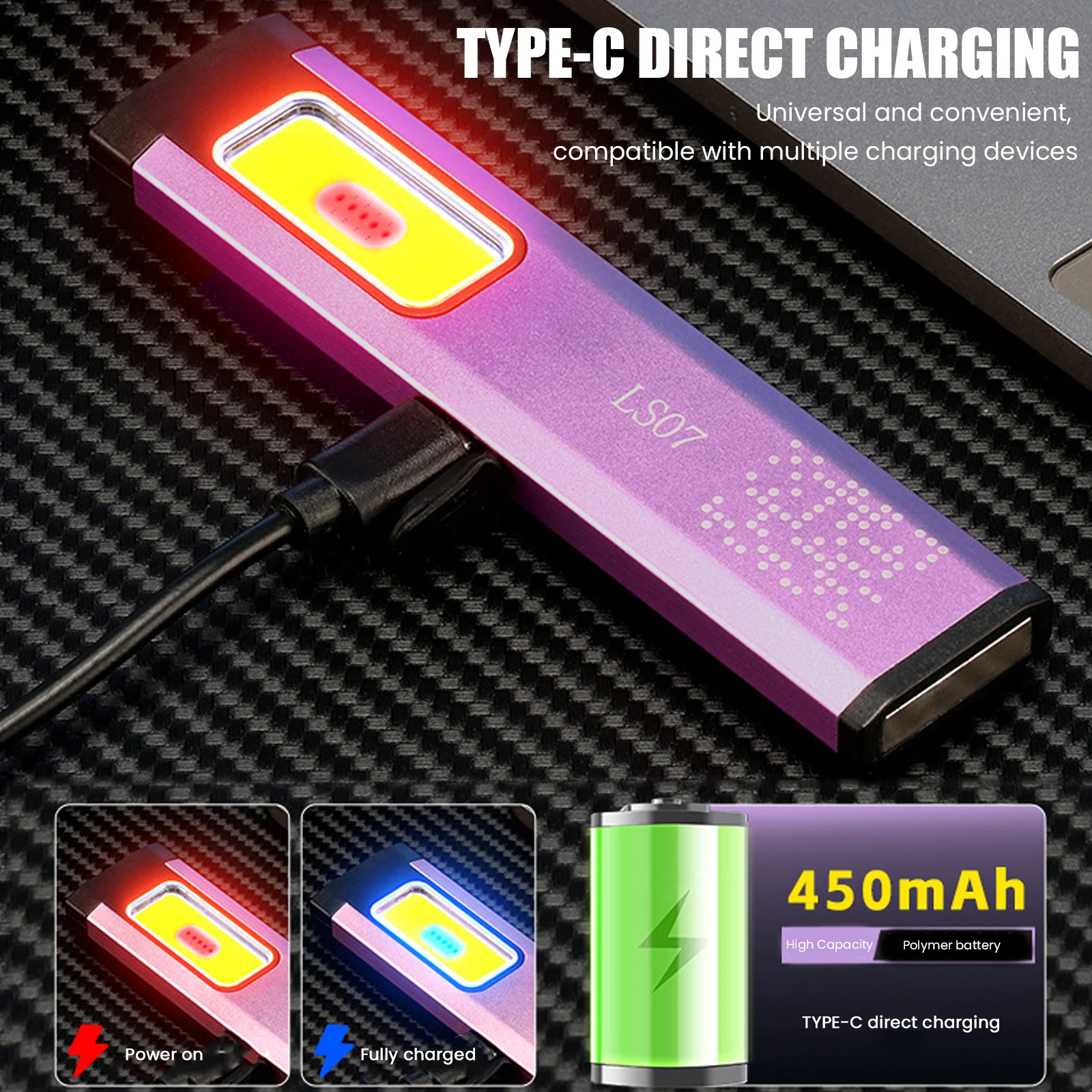 Rechargeable Multi Function LED Small Flashlight with Magnetic & Clip Multi-Mode Small Flashlight for Home Camping Emergency Use