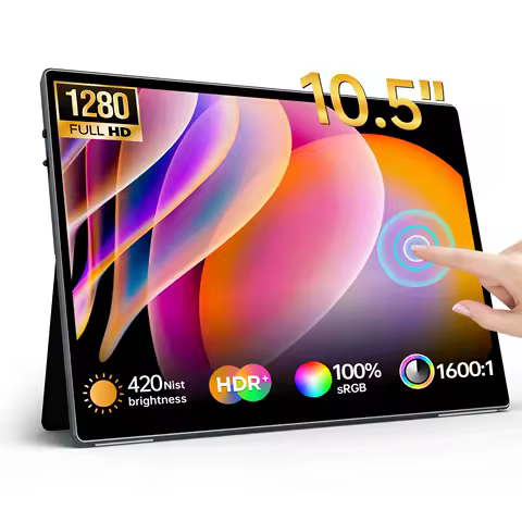 HAILESI 10.5 inch 100% sRGB Touch Portable Monitor Gaming Laptop Display with Type C Mini HDMI For PS/Steam/Deck/Switch/PC