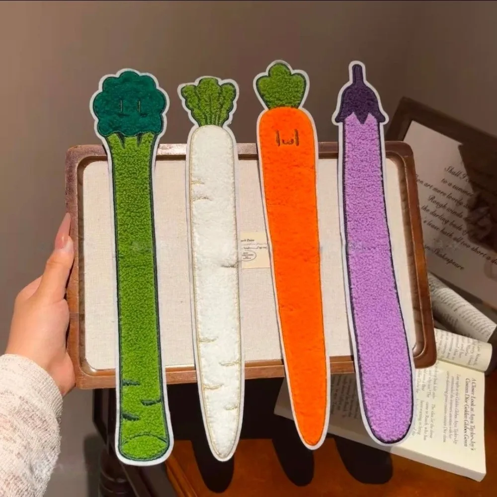 Simulated Vegetable Vegetable Hair Bang Pad Cute Cartoon No Trace Hair Velcro Pad Compact Hook And Loop Fringe Hair Sticker