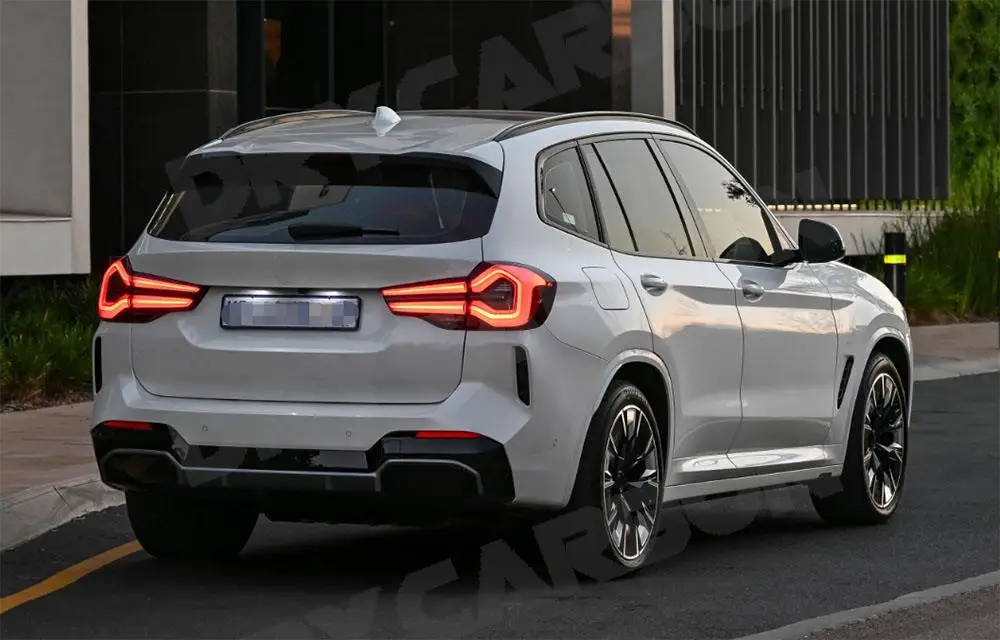 

Накладка на вентиляционное отверстие переднего крыла из карбона для BMW iX3 G08i 2022, черная, для бампера, декоративный элемент кузова, аксессуары для автомобиля, FRP