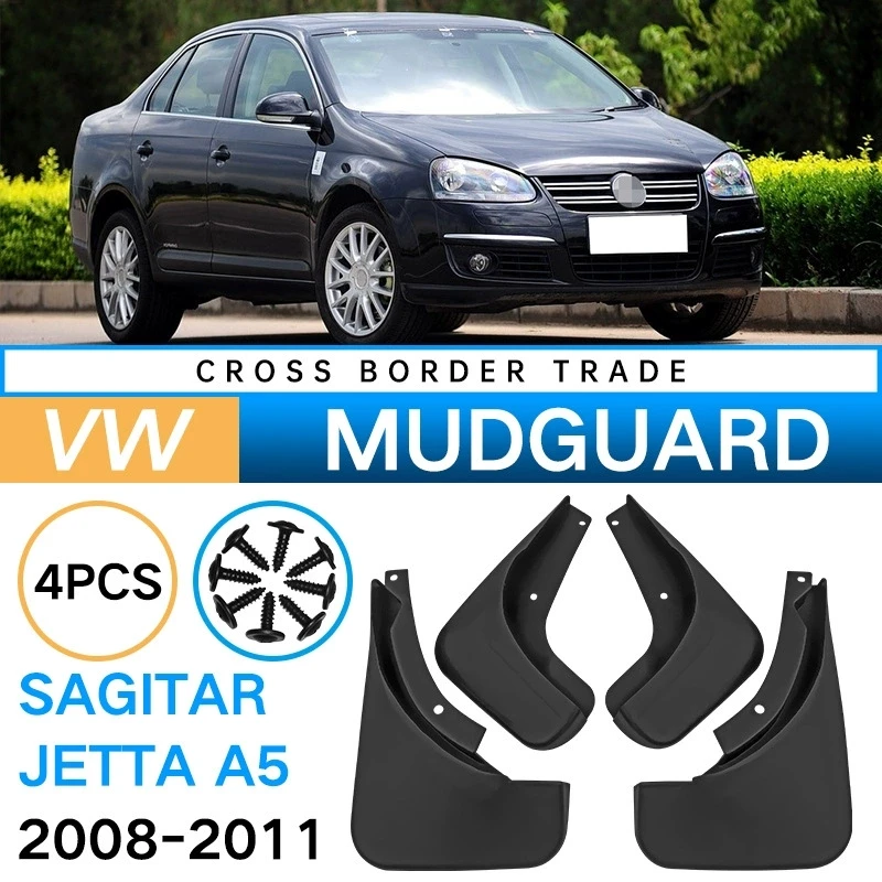 

4PCS Front Rear Wheel Mudguards For Volkswagen Sagitar Jetta A5 2008-2011 Sedan Touring Splash Guards Fender Mud Flaps