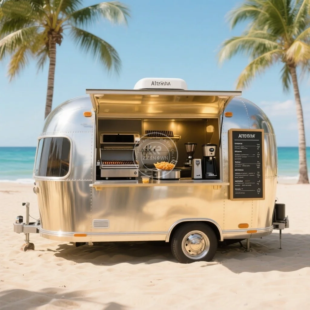 

Concession Fast Food Trailer Custom Ice Cream Cart Street Restaurant Catering Trailer Mobile Food Truck With Full Kitchen