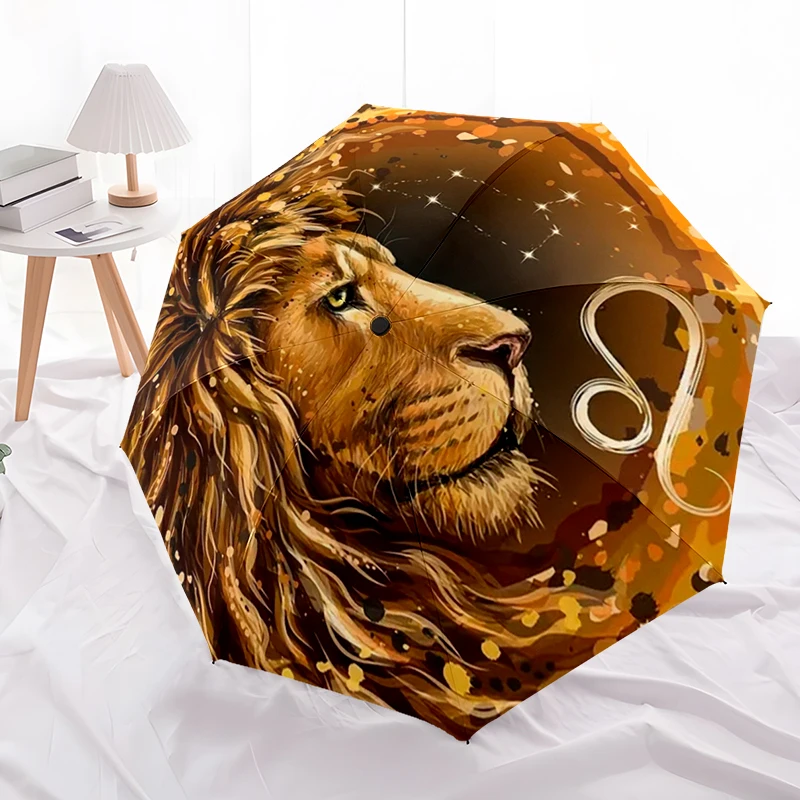 1PC Lion King Umbrella, Lightweight & Portable, 8-Rib Iron Frame, Perfect for Outdoor Travel, Home Accessory, Christmas Gifts
