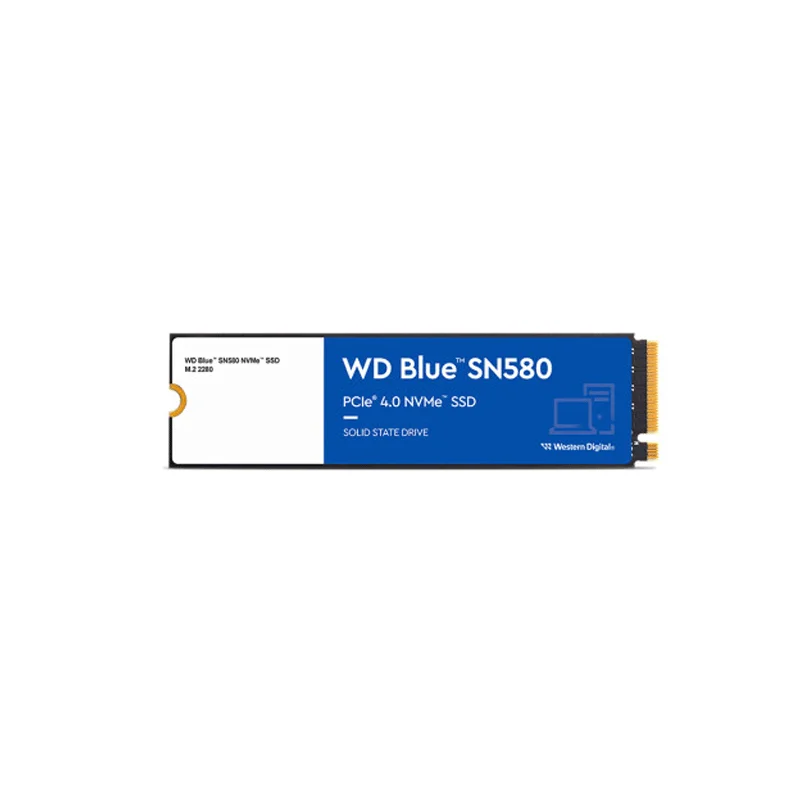 Western Digital WD Blue SN580 NVMe SSD 2TB 1TB 500GB  PCIe4.0 M.2 2280 Up to 4150 MB/s Internal Solid State Drive For Laptops PC