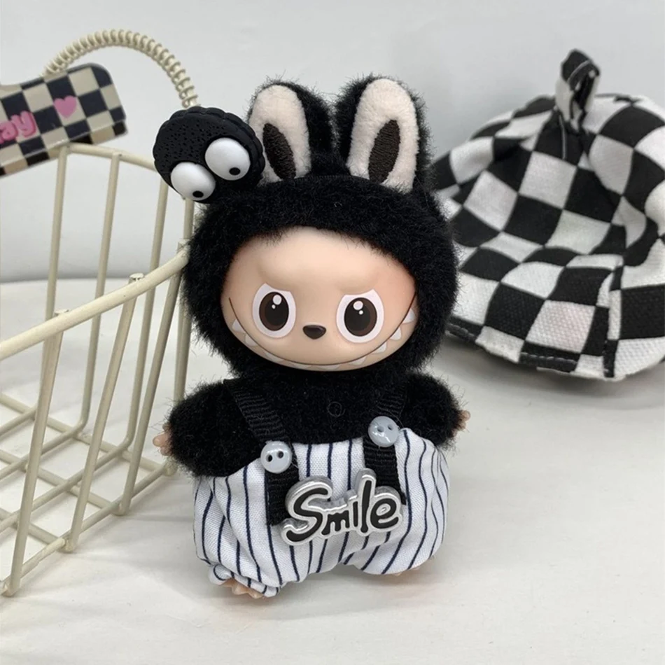 

Для мини-лабу, булавка для Love, полосатый комбинезон с комплектом детской одежды, аксессуары для кукол, плюшевый брелок для куклы, милый наряд, игрушки, подарки