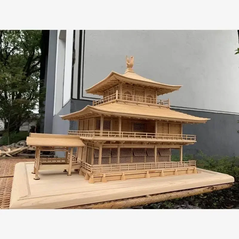 Chinese Dongyang wood carving ornament ancient building temple wooden model hanging hanging reflection hotel soft decoration