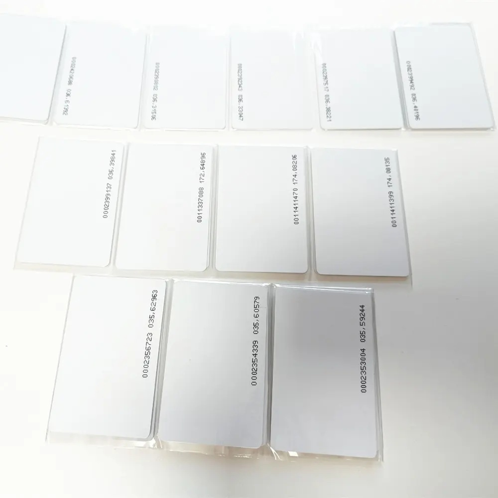 5P 125Khz RFID Proximity Cards EM4100 ID Card Low Frequency Smart Tag for Door Entry Access Control Time Attendance, Read only
