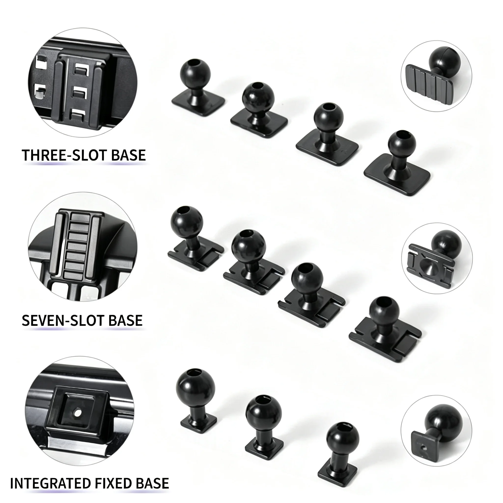 Car Cell Phone Holder Base 17mm Ball Head Base Dashboard Mounting For Acura MDX RDX TSX RSX Integra TL RL NSX TLX ILX ZDX RLX