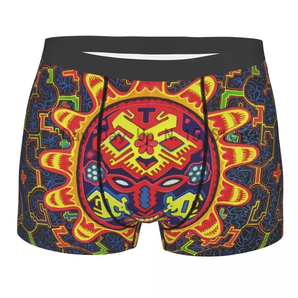 

Mexican Huichol Sun Boxer Shorts Men 3D Printed Male Breathbale Underwear Panties Briefs