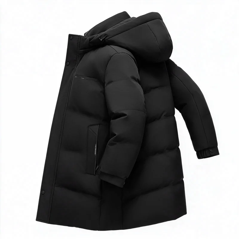 Men's Winter Thickened Warm down Jacket Mid-Length Business Casual Commute Cold-Resistant Outerwear New Arrival