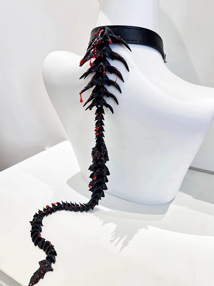 ZHUHE The New Gothic Style Spinal Necklace Is A Jewelry Accessory For Men And Women As A Party Gift