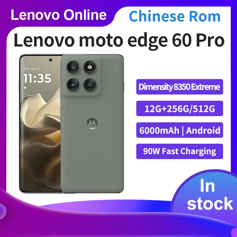 Original CN rom Lenovo Motorola Moto Edge 60 Pro 5G Smartphone