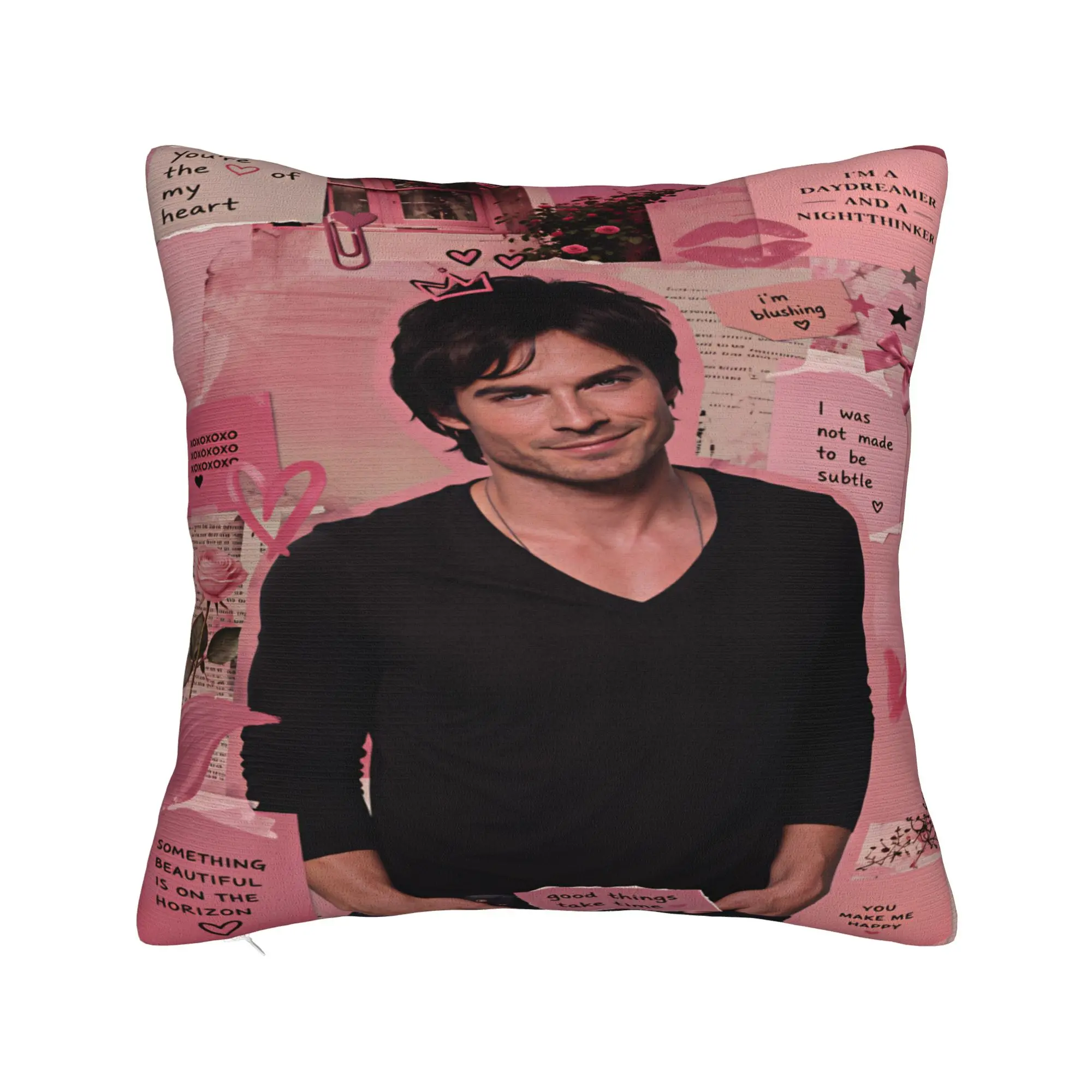 Ian Somerhalder Pillow Case  Comfy Pillow Cover Retro Trendy Pillowcases For Chair Sofa Home Decor