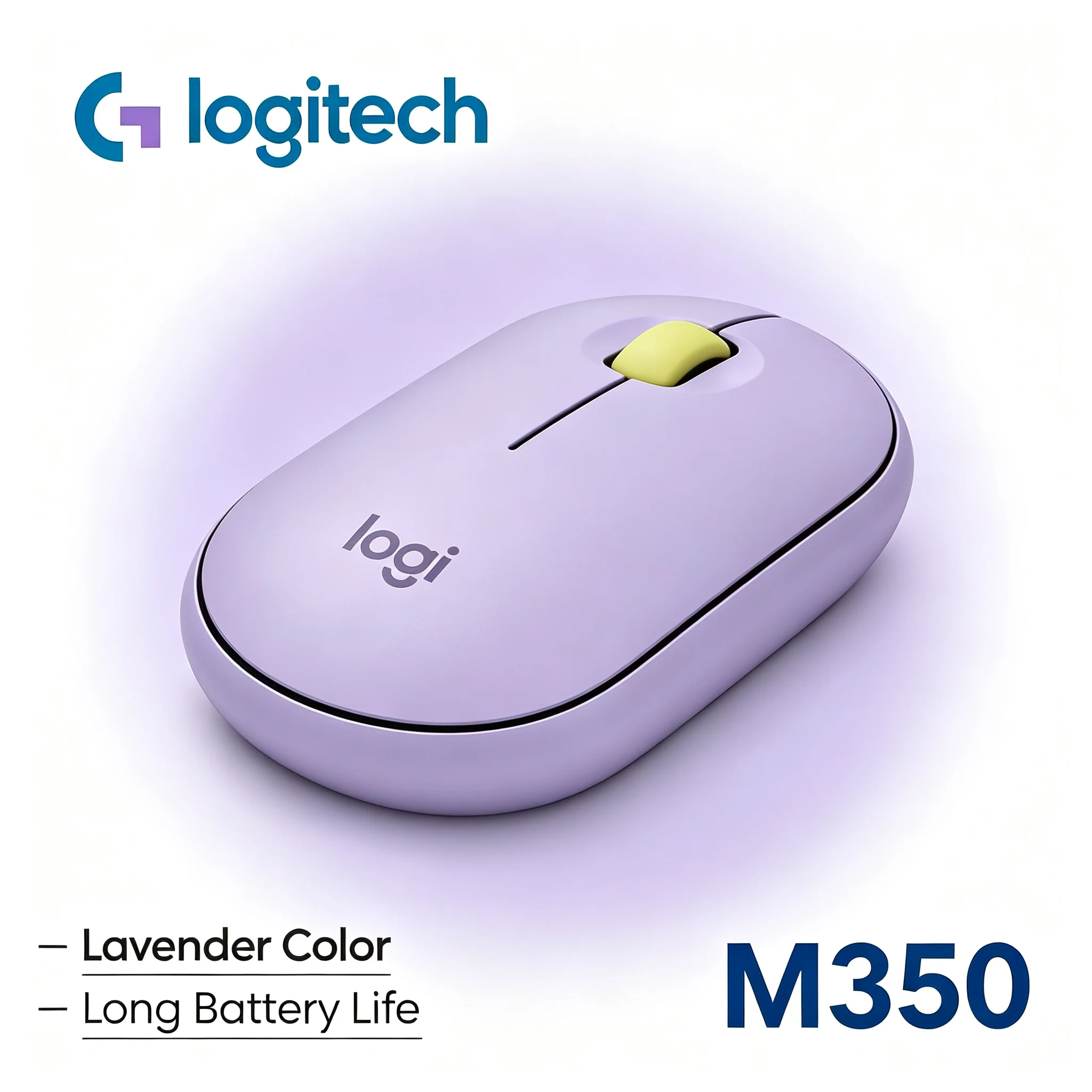 Logitech M350 Wireless Silent Mouse Simple Plug and Play Mice for PC Notebook Chromebook