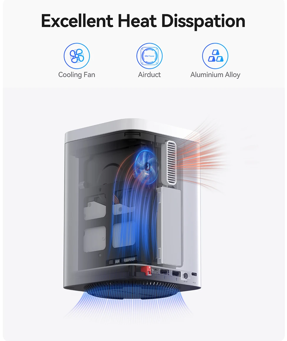 ORICO 2.5/3.5 "HDD Case 10Gbps M2 NVMe SATA SSD Enclosure USB Hub Docking Station RAID DAS Hard Drive Storage Box untuk Mac Mini M4
