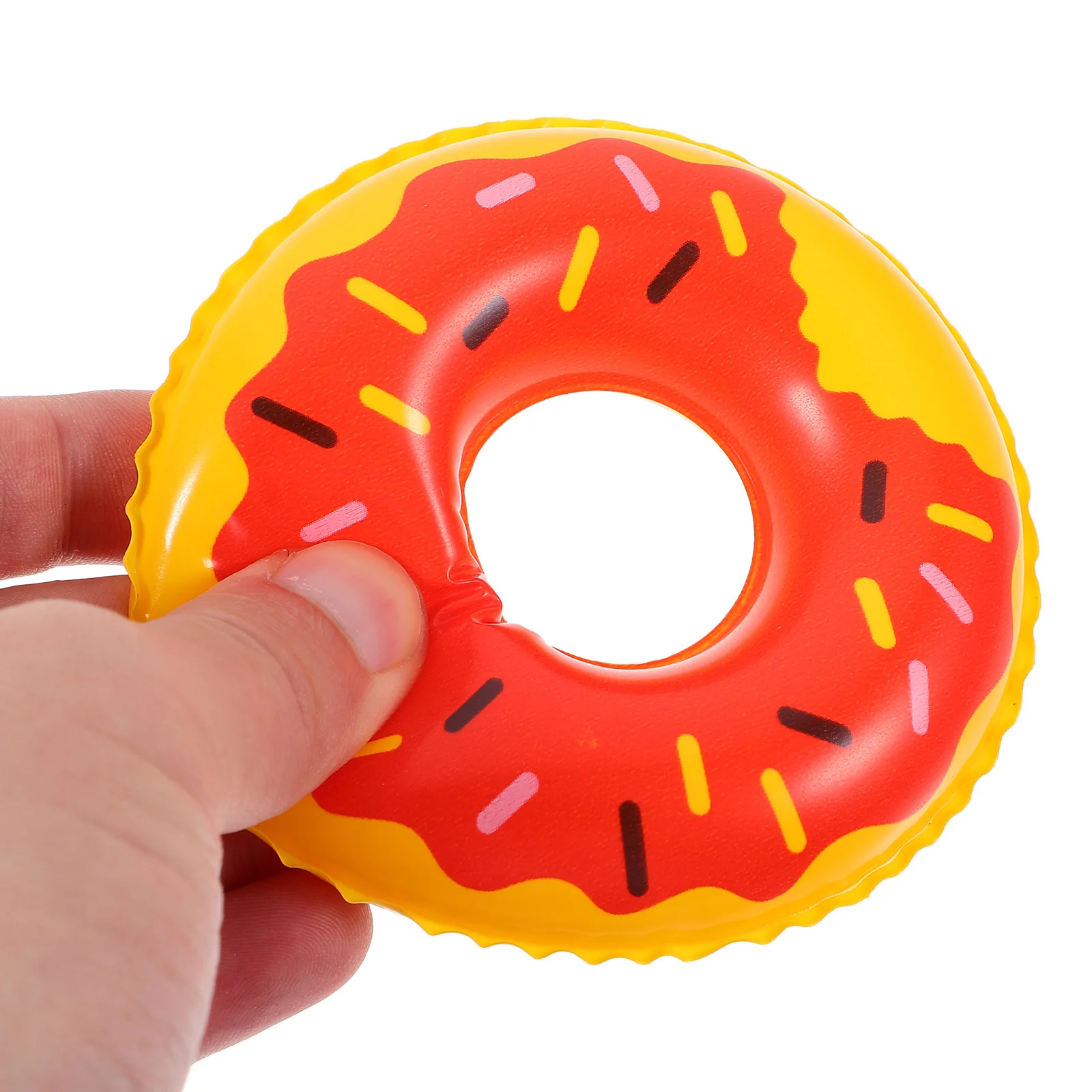 

10Pcs Mini Swim Rings Round Edges Comfortable Touch Miniature Landscaping Scene Decorations Mini Swim Ring Rings