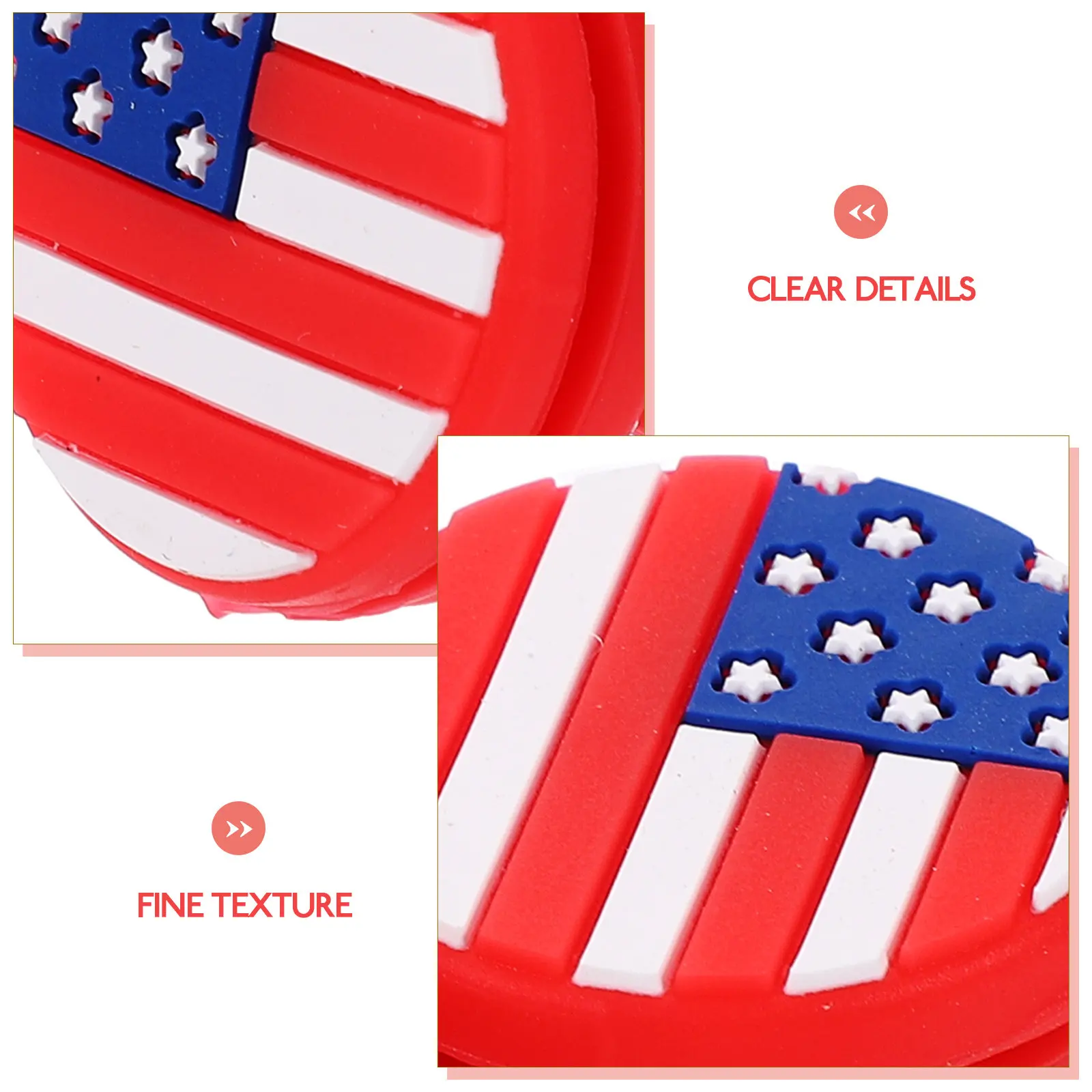 4Pcs Stretchy Silicone Tennis Racket Dampeners Country Flag Style Vibration Reducers for Better Control Stability Comfort