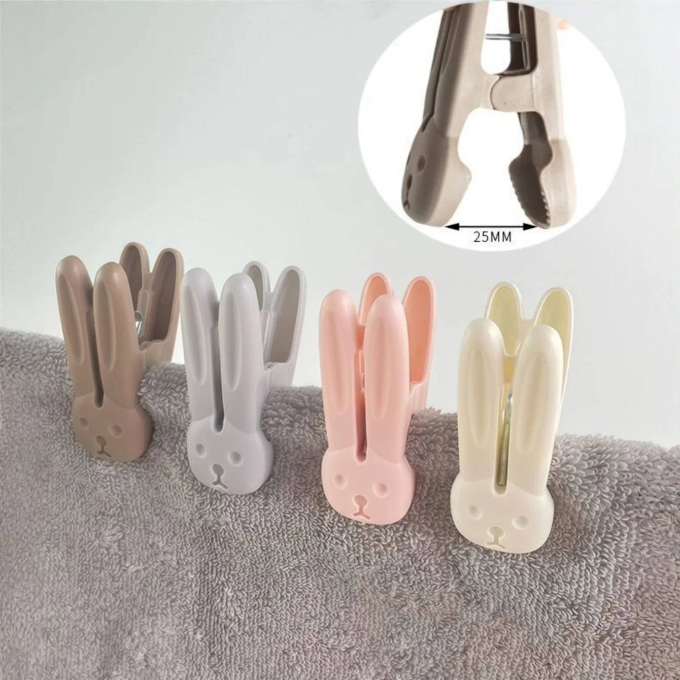 12Pcs Clothes Pins Heavy Duty Clothespins for Laundry, Clothesline Clips Clothes Pegs with No Trace Design, Windproof Clips