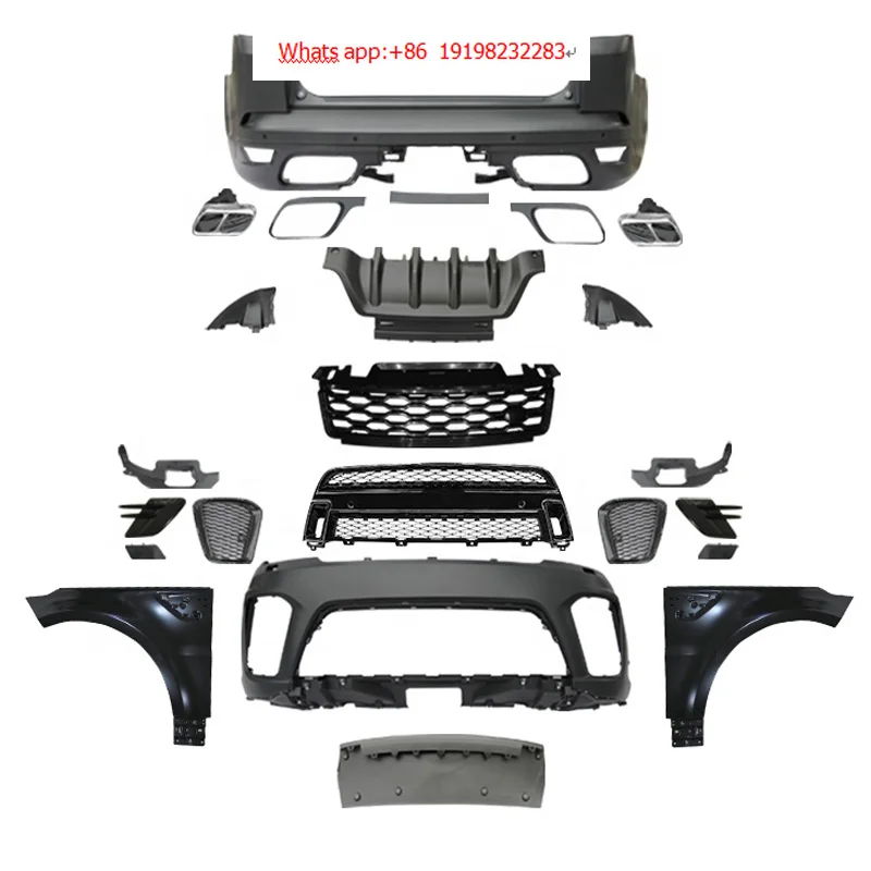 Auto Body System Car Bumpers Bodykit for RANGE ROVER SPORT L494 2014 2015 2016 2017 Change to 2020 2021 SVR