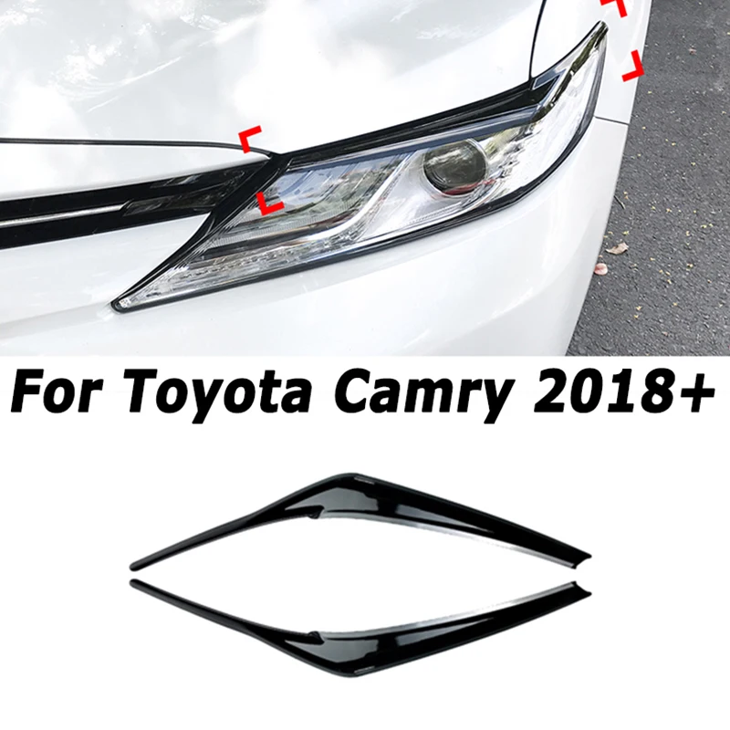 

Car Front Headlight Eyebrows For Toyota Camry 2018+ Eyelids Eyelash Modified Exterior Tuning Parts Car Accessories