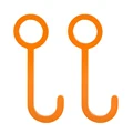 2Pcs Orange Hooks